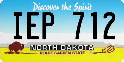 ND license plate IEP712