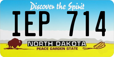 ND license plate IEP714