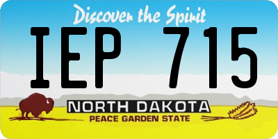 ND license plate IEP715
