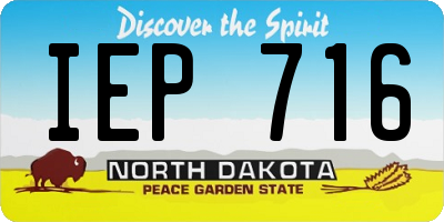 ND license plate IEP716