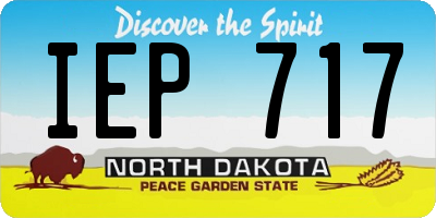 ND license plate IEP717