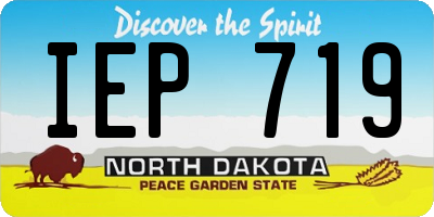 ND license plate IEP719