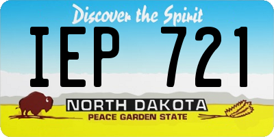 ND license plate IEP721