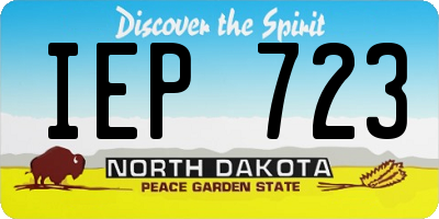 ND license plate IEP723