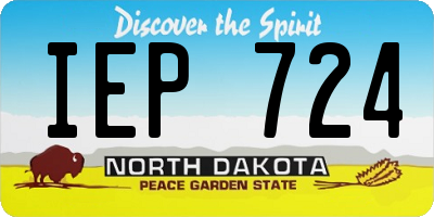 ND license plate IEP724