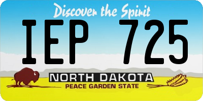 ND license plate IEP725