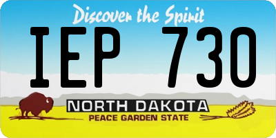 ND license plate IEP730