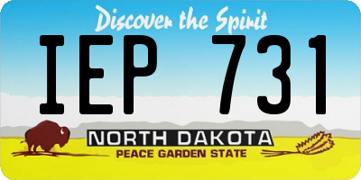 ND license plate IEP731