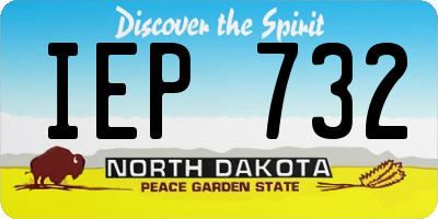 ND license plate IEP732