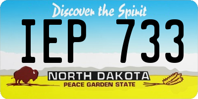 ND license plate IEP733