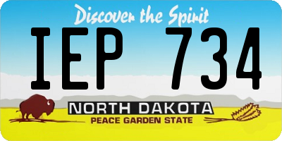 ND license plate IEP734