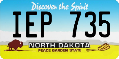 ND license plate IEP735