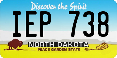 ND license plate IEP738