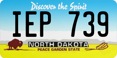 ND license plate IEP739
