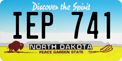 ND license plate IEP741