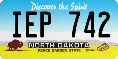 ND license plate IEP742