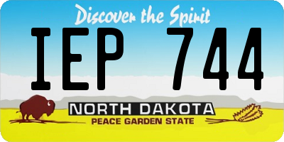 ND license plate IEP744