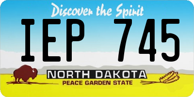 ND license plate IEP745