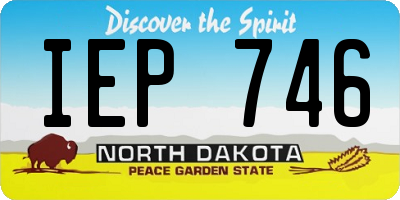ND license plate IEP746