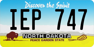 ND license plate IEP747