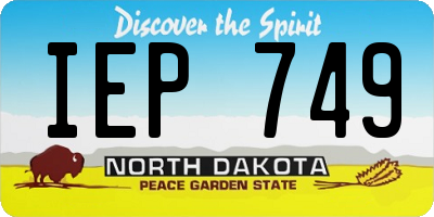 ND license plate IEP749