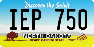 ND license plate IEP750