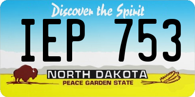 ND license plate IEP753