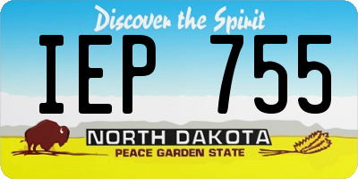 ND license plate IEP755