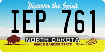 ND license plate IEP761