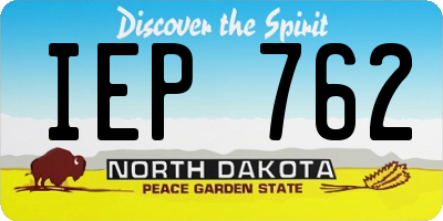 ND license plate IEP762