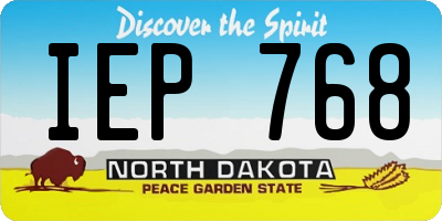 ND license plate IEP768