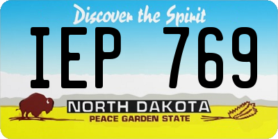 ND license plate IEP769