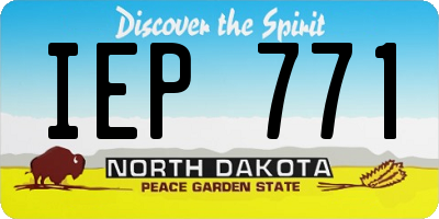ND license plate IEP771