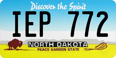 ND license plate IEP772