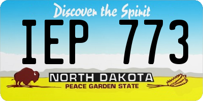 ND license plate IEP773