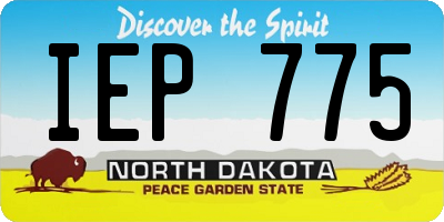 ND license plate IEP775