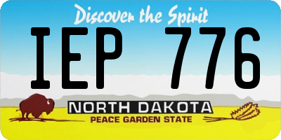 ND license plate IEP776