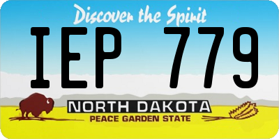 ND license plate IEP779