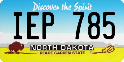 ND license plate IEP785