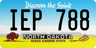 ND license plate IEP788