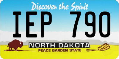 ND license plate IEP790