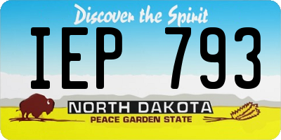 ND license plate IEP793