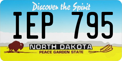 ND license plate IEP795