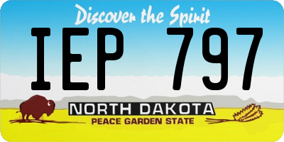 ND license plate IEP797