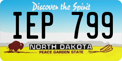ND license plate IEP799