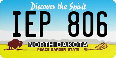 ND license plate IEP806