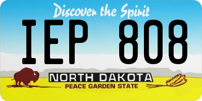 ND license plate IEP808