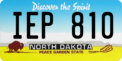 ND license plate IEP810