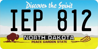 ND license plate IEP812