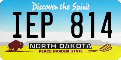 ND license plate IEP814